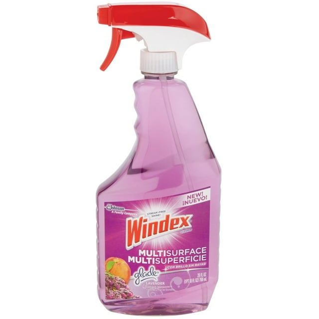 Windex 70358 MultiSurface Cleaner Spray, Lavender & Peach Blossom, 26