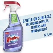Windex Ammonia-Free Glass, Window, Mirror, and Windshield Cleaner, Crystal Rain Scent, Spray Bottle, 32 fl oz