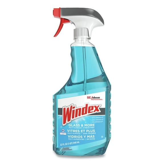 Glass Cleaner with Ammonia-D, 32oz Capped Bottle with Trigger