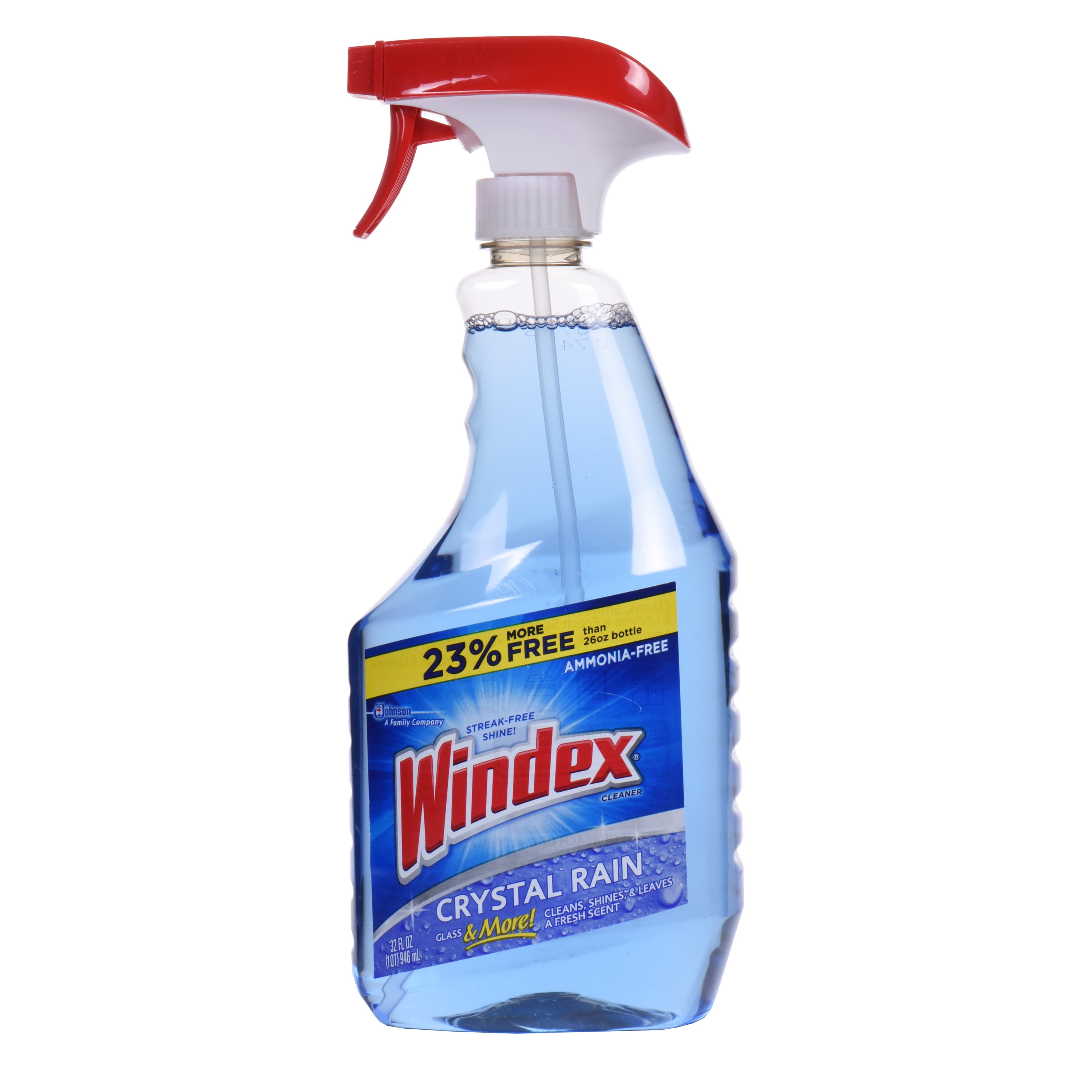  Windex Ammonia-Free Glass and Window Cleaner Spray Bottle,  Bottle Made from 100% Recovered Coastal Plastic, Crystal Rain Scent, 23 Fl  Oz : Health & Household