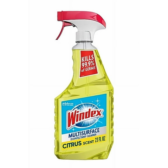 Windex Disinfectant Cleaner Multi-surface Citrus Fresh Spray Bottle 23 fl oz (Pack of 10)