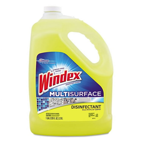 Windex Multi-Surface Disinfectant Cleaner, Citrus Scent, 128 Oz Bottle