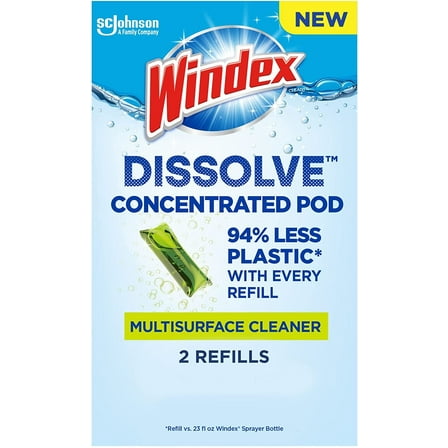 Windex Dissolve Fresh Scent Concentrated Multi-Surface Cleaner Liquid 56 oz