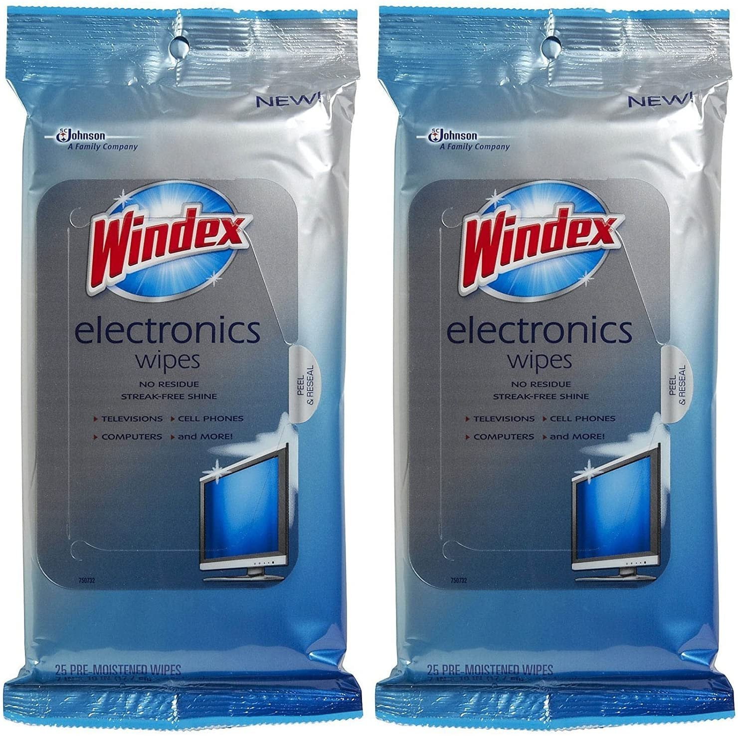 Windex Electronic Wipes - 25 ct - 2 Pk