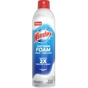 Windex Fast Shine Foam Glass Cleaner, No-Drip Aerosol Cleaning Spray, 19 oz.