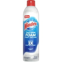 Windex Fast Shine Foam Glass Cleaner, No-Drip Aerosol Cleaning Spray, 19 oz.