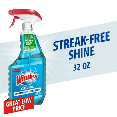 Windex Glass Cleaner, Original Blue, New Spray Bottle, 32 fl oz