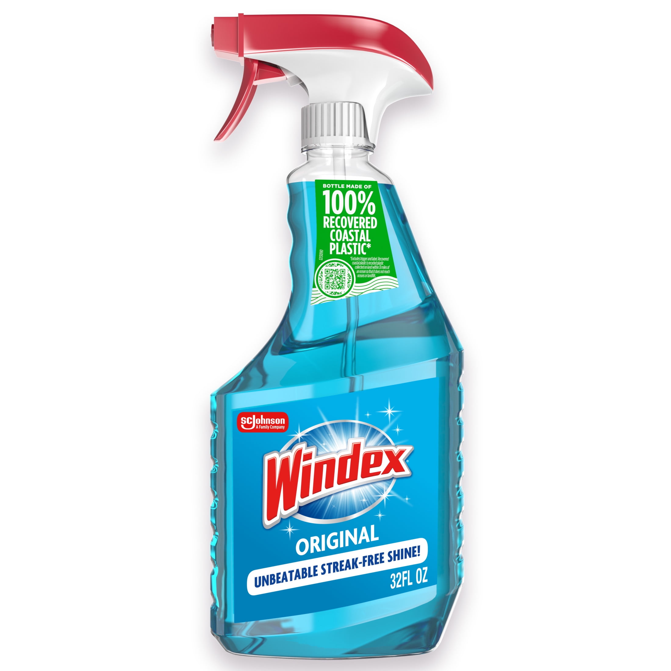 Windex Glass Cleaner, Original Blue, New Spray Bottle, 32 fl oz