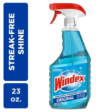 Windex® Glass Window Cleaner, Original Blue, Spray Bottle, 23 fl oz