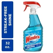 Windex® Glass Window Cleaner, Original Blue, Spray Bottle, 32 fl oz