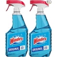 thumbnail image 1 of Windex Glass and Window Cleaner Spray Bottle, Bottle Made from 100% Recovered Coastal Plastic, Original Blue, 23 fl oz (Pack of 2), 1 of 5