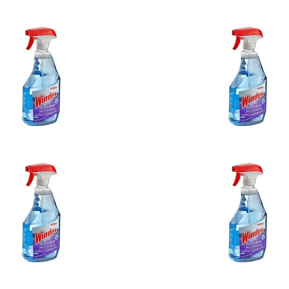Windex Multi-Surface Cleaner( 4 X 32 fl oz) 4 Pack, Streak-Free Shine for Glass, Countertops & More