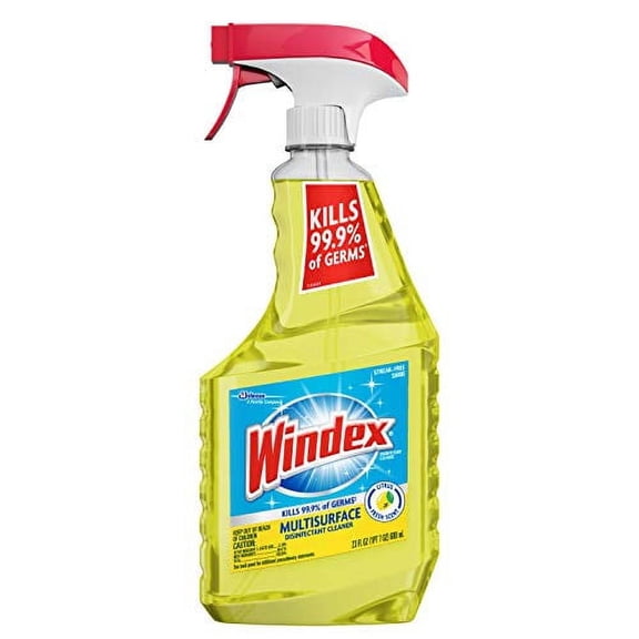 Windex Multi-Surface Cleaner and Disinfectant Spray Bottle, Scent, Citrus Fresh, 23 oz, 2 Pack