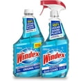 thumbnail image 1 of Windex Original Blue Glass and Window Cleaner Bundle - Includes a 23 fl oz Spray and a 32 fl oz Refill, Bottles Made from 100% Recycled Plastic, 1 of 7