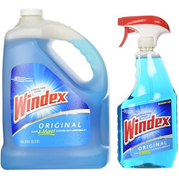 Windex Original Glass Cleaner (128 fl. oz. Refill + 32 fl. oz. Trigger)
