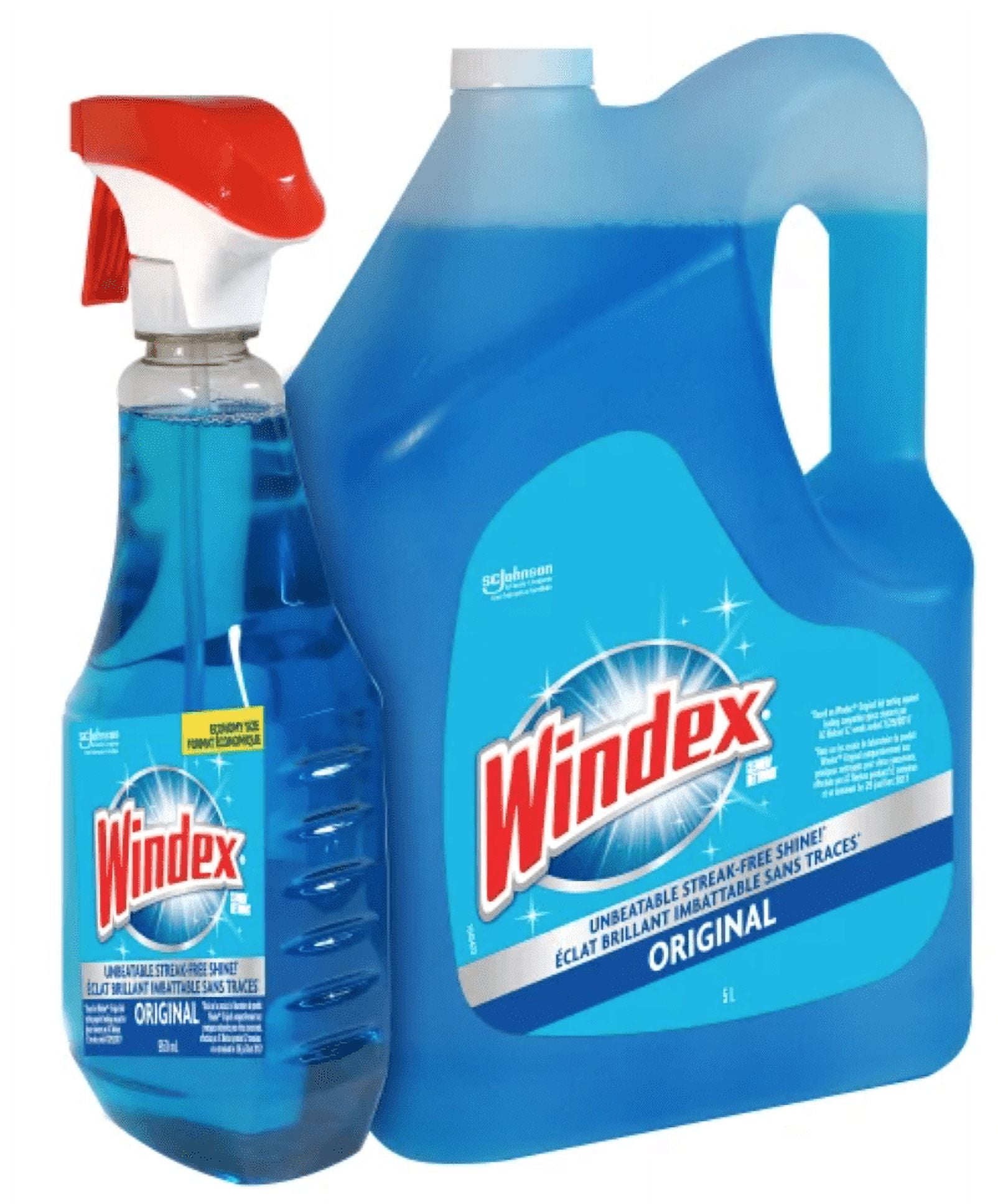 Windex Original Glass Cleaner Set: 5L refill +950 ml Trigger Spray