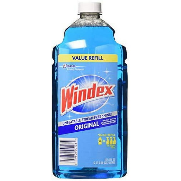 Windex Original Glass Cleaner Refill, 67.6 Fl Oz Pack of 2