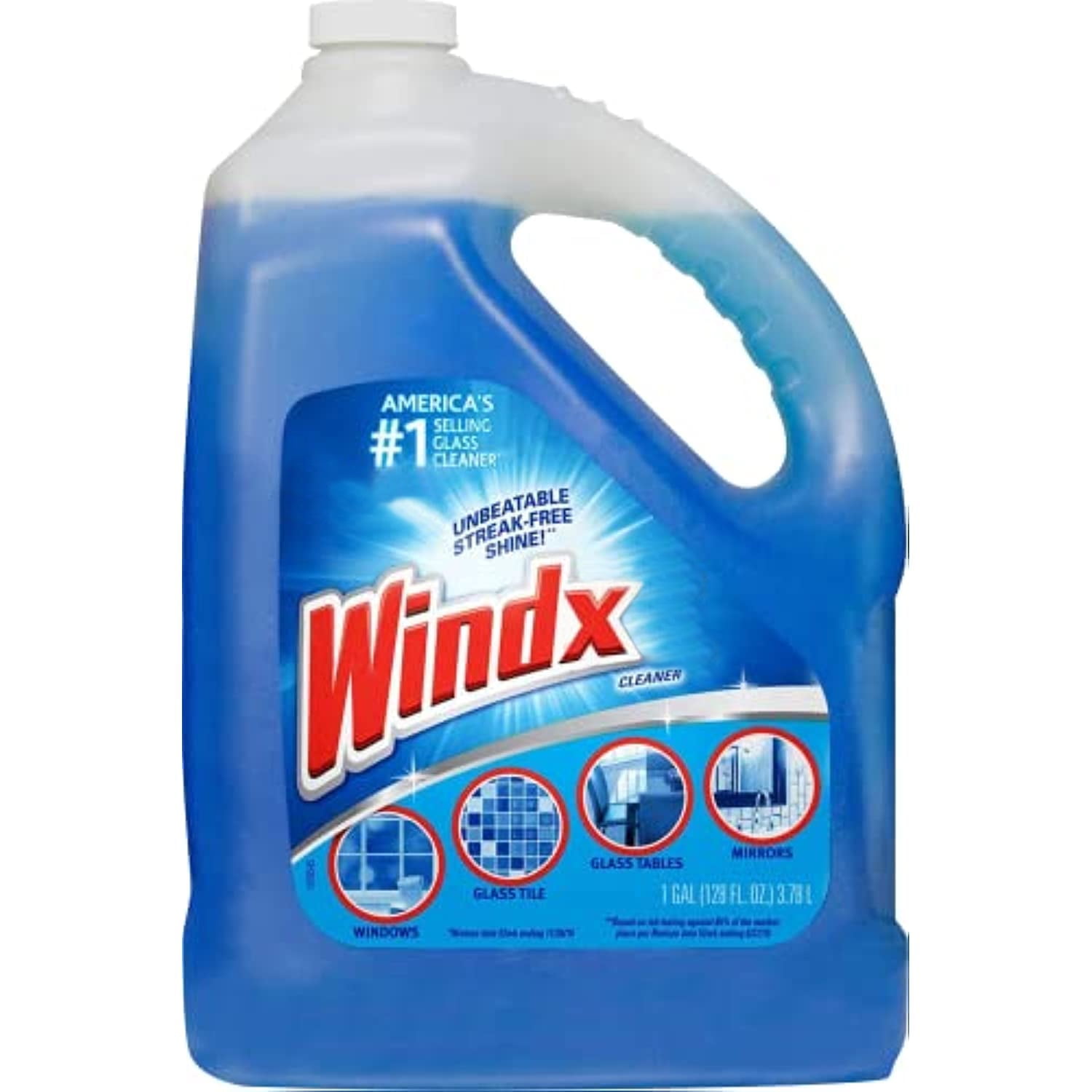 Windex Original Glass Cleaner Refill, Streak-Free Shine, 1 Gallon (128 oz)