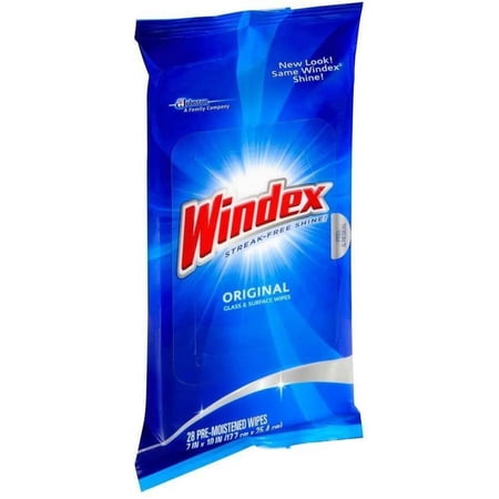 Windex Original Glass Cleaner Wipes 28-Wipes 12-Pack