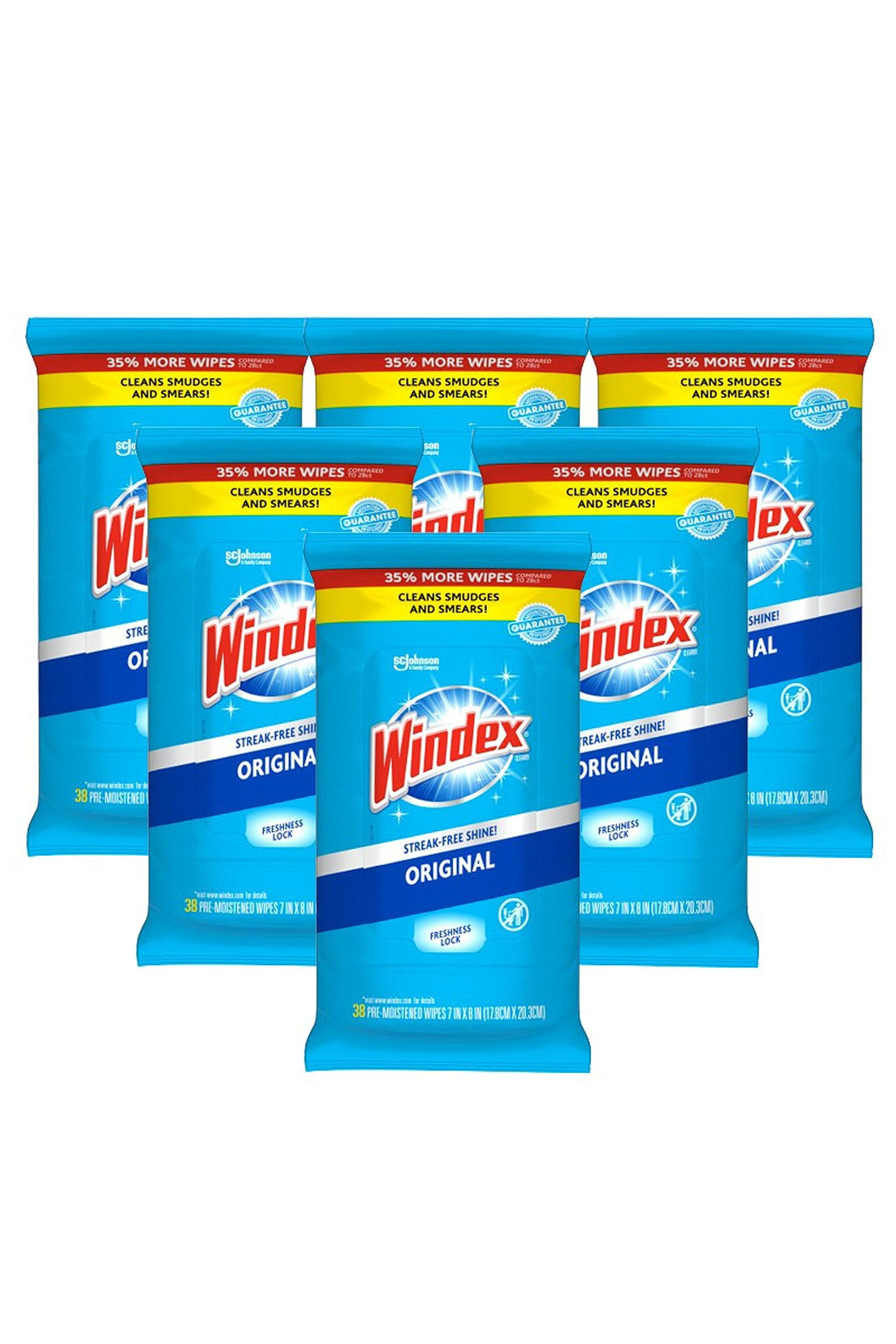 Windex Original Clean & Dust Wipes Flat Pack