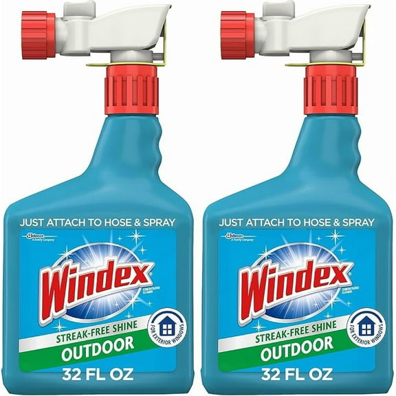 Outdoor Window and Glass Cleaner for Hose Ammonia Free, Concentrated Formula for Deep Outdoor Clean, Pater, Compatible With All Hoses, 32 Fl Oz (Pack of 2)