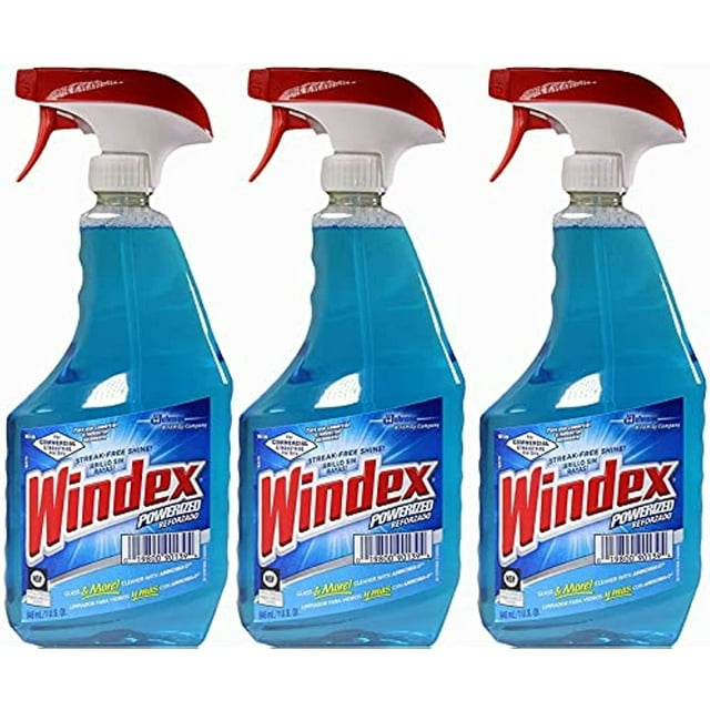 Windex Powerized Glass Cleaner With AmmoniaD, 32 Oz. Trigger Spray