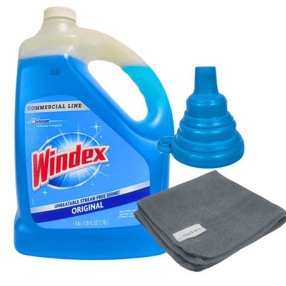 Windex Refill Commercial Line Glass Cleaner Kit, 1 Gallon