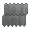 thumbnail image 1 of Windey 10.9" x 11.3" Hexagon Laminated Glass Mosaic Wall Tile in Black, 1 of 9