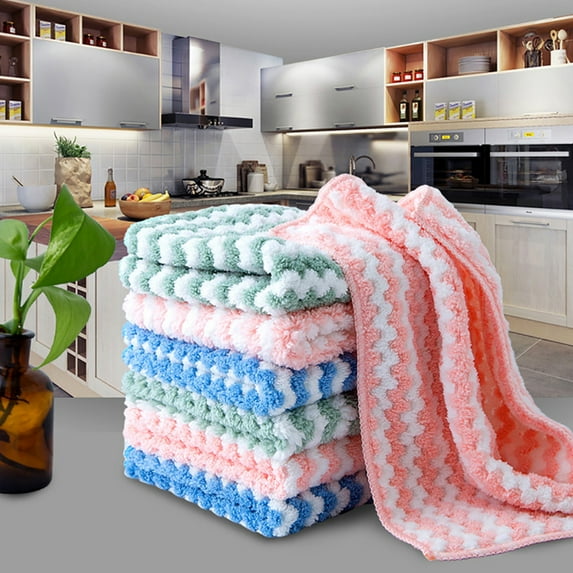 Windfall 10Pcs Home Kitchen Microfiber Cleaning Dust Cloth Dish Car Washing Rag Towel