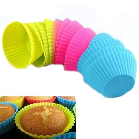 Windfall 12 Pcs Soft Round Cake Muffin Chocolate Cupcake Liner Bakeware Baking Cup Mold