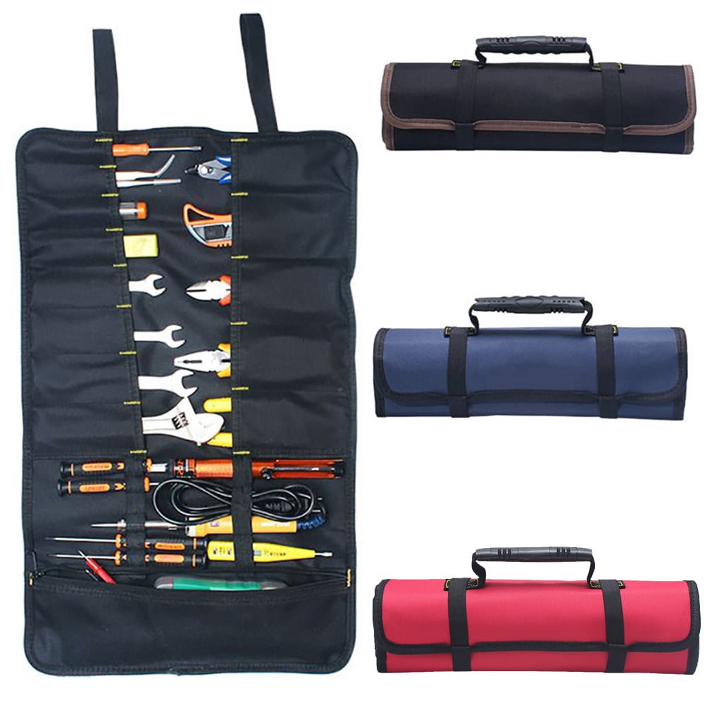 Windfall 1Pc Car Storage Oxford Canvas Roll Car Repair Tools Storage Bag Organizer Waterproof Portable Diagnostic Tools Auto Organizer