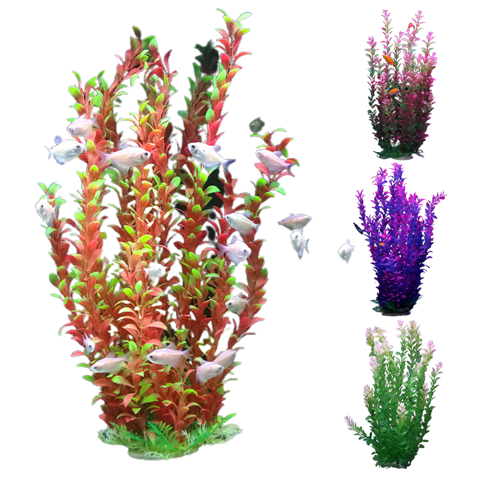 Windfall 20in Artificial Aquatic Plants, Large Aquarium Plants Plastic