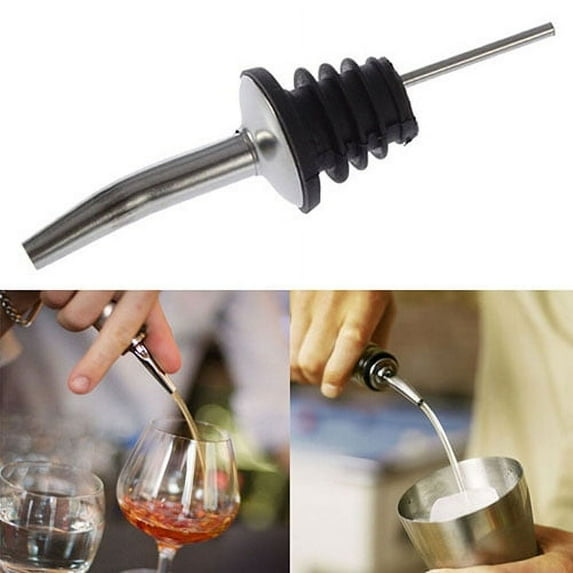Windfall 2pcs Stainless Steel Pourers, speed pourer, Liquor Bottle Pourers and Vinegar Tapered Stopper Spout, Liquor Spirit Pourer Flow Wine Bottle Pour Spout Stopper Barware