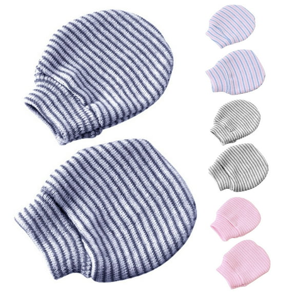 Windfall 3PCS Baby Baby Girls' Mittens, No-Scratch Mitts, 100% Organic Cotton, Autumn Winter Cotton Anti-scratch Unisex Newborn 0-3 Months Old Baby Gloves