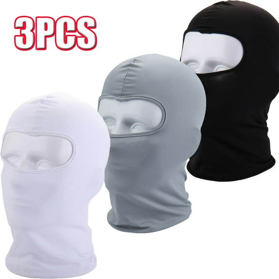 Windfall 3PCS UV Sun Protection Balaclava Full Face Cover Winter Windproof Ski Mask for Outdoor Motorcycle Cycling