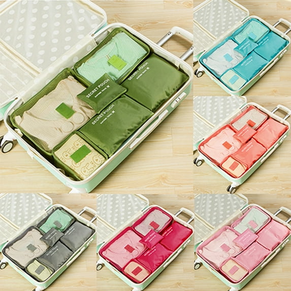 Windfall 6 Pcs Travel Storage Bags Large Capacity Luggage Suitcase Bag Portable Organizer