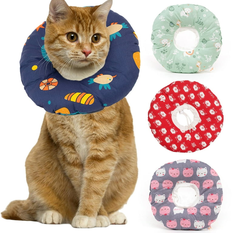 Ludlz Adjustable Cat Recovery Collar, Protect Wound Healing After