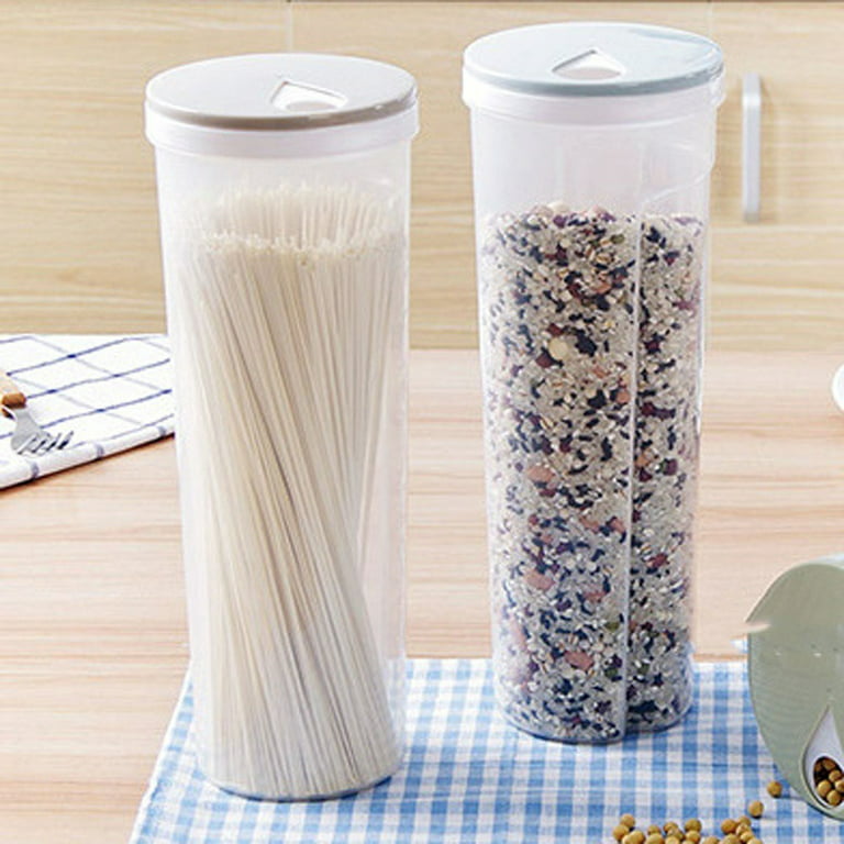 Windfall Airtight Tall Food Storage Container Pasta Noodle Grain Cereal  Bean Rice Food Storage- Ideal for Spaghetti, Noodles & Pasta - Kitchen &  Pantry Organization - Plastic Canisters 