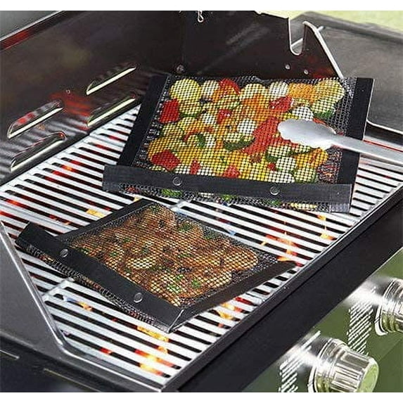 Windfall BBQ Grill Mesh Bag , Non Stick Grilling Bag, BBQ Grill Accessories High Temperature Resistance for Outdoor Grill or Oven, BBQ Baking Bags