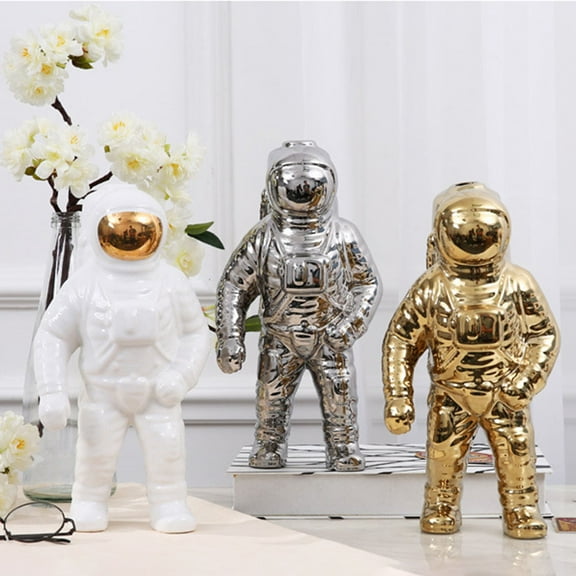 Windfall Ceramic Space Man Cosmonaut Model Figure Figurine Statue Sculpture Table Decor