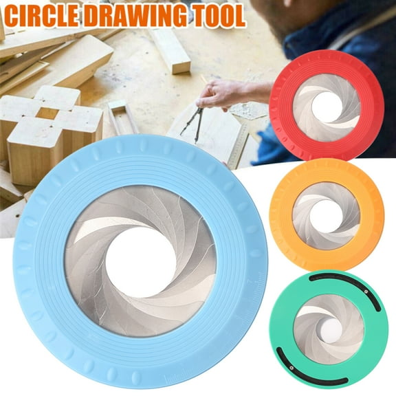 Windfall Circle Drawing Maker Tool, Adjustable Flexible Rotary Drawing Circle Template Tool for Drafting, High Precision Diameter Circle Maker for Designer Woodworking, 125 mm