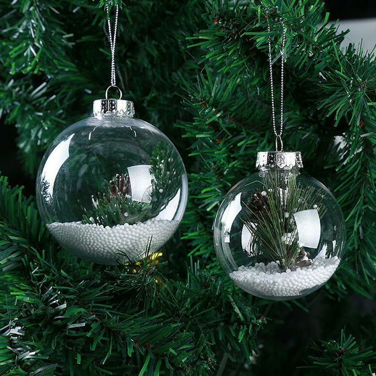 Clear Fillable Ornaments Ball Diy Plastic Christmas Tree - Temu