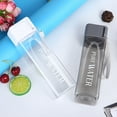 thumbnail image 1 of Windfall Clear Square Portable Water Bottle 480ml with Rope & Strap, 1 of 2