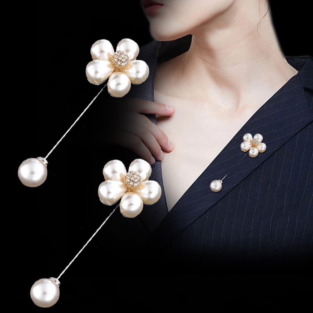 Elegant Golden Maple Leaf Pearl Brooches For Women Sweater Shawl Pins Clips  Party Accessory Jewelry Corsage Brooch, Brooch Pins
