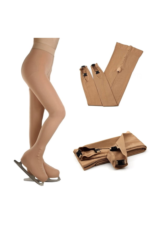 Figure Skating Pantyhose, Ice Figure Skating Sport Thicken Elastic Leggings Pantyhose Skater Footed Tights