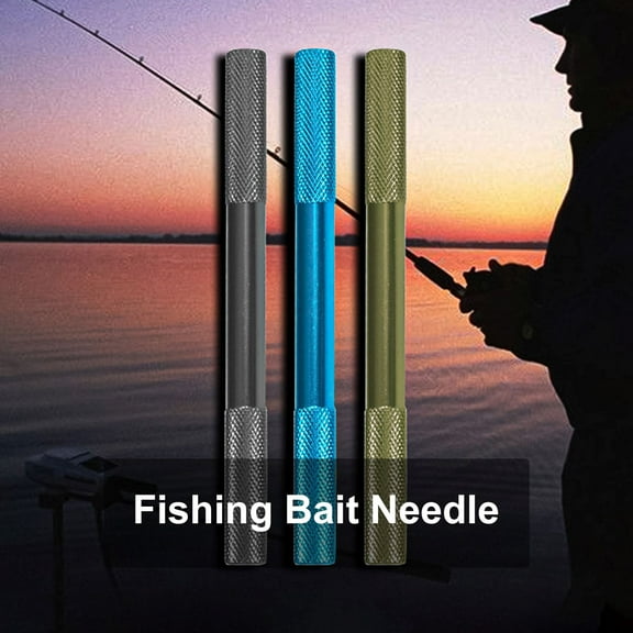 Windfall Fishing Bait Needle Multicolor Rotatable Carp Fishing Baiting Boilie Tools Aluminum Pellet Hair Rigs Needle with Drill Fishing Tackle splicing making Accessories Tool