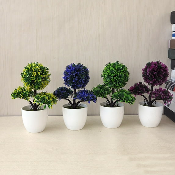 Windfall Guest-Greeting Pine Simulated Potted Plant Fake Bonsai Home Office Desk Decor