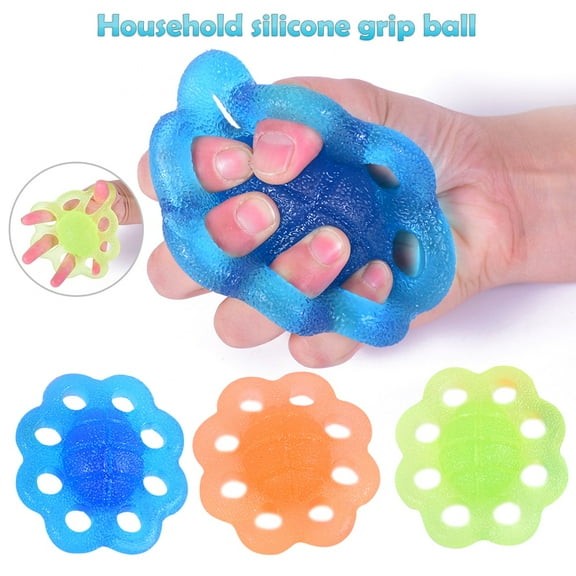 Windfall Household Silicone Grip Ball Rehabilitation Training Finger Palm Hand Grip Strengthener Finger Exerciser Squeeze Grip Ball ​For Seniors, Arthritis, Carpal Tunnel, Computer Users, Rock Climber