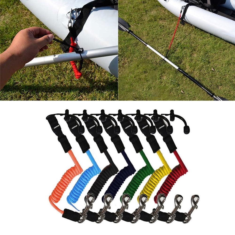 Windfall Kayak Paddle Leash, Elastic Surf Canoe Kayak Paddle Coiled Leash Cord Safety Fishing