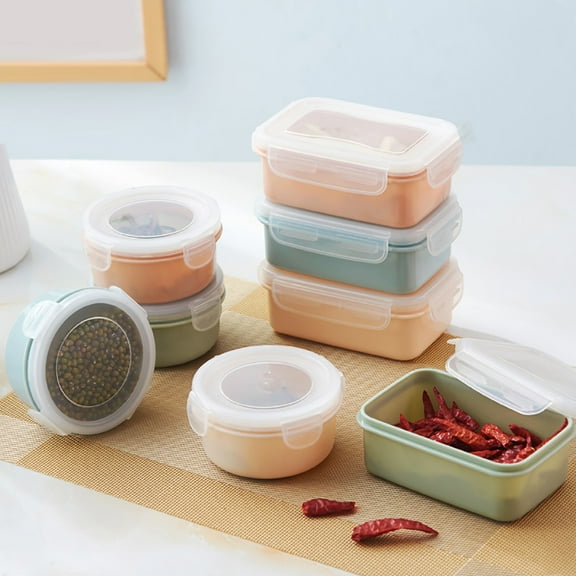 Windfall Kitchen Food Storage Container Set Round Rectangle Kitchen Organizer Food Storage Container Seal Crisper Lunch Box Transparent Lids BPA Free